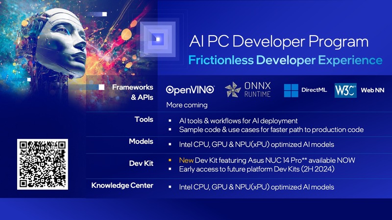 Intel Program for AI PC Software Developers and Hardware Vendors. Photo: Intel