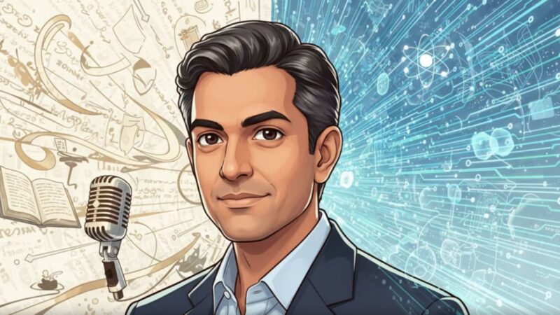 AI-generated image of Robojit and the Sand Planet writer Rakesh Raman